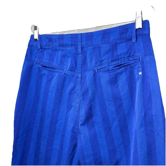 Scotch & Soda 29/32 Blauw Trousers Amsterdam Fold Pants Blue Indigo Stripe Retro - Picture 4 of 10